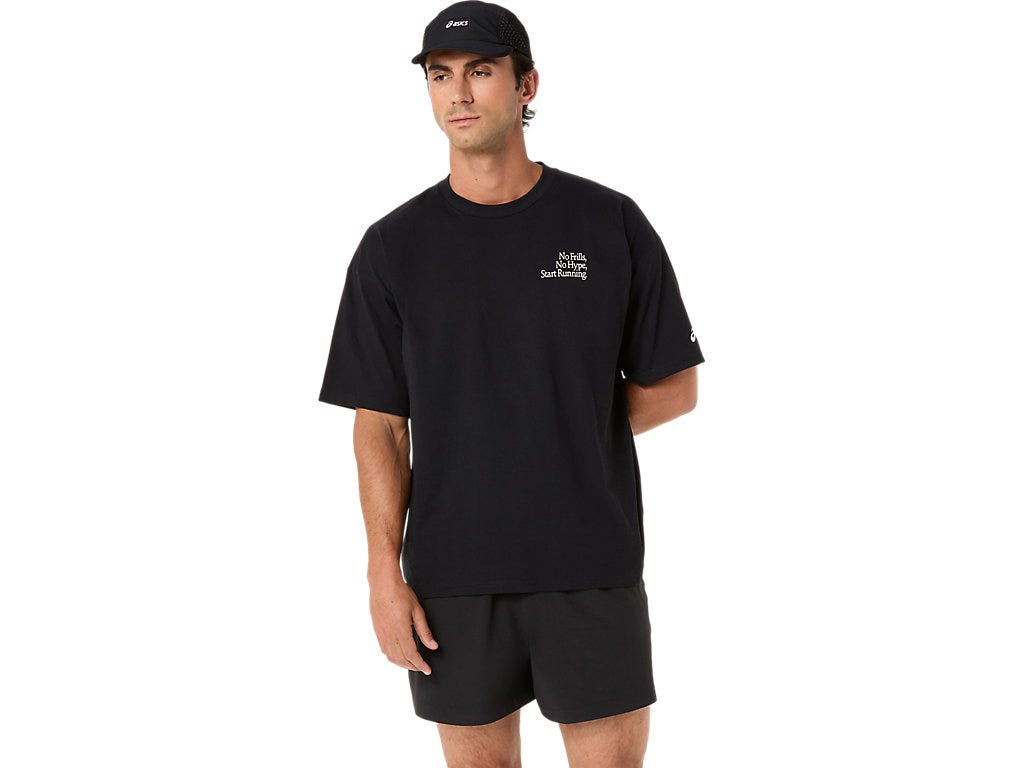 RUNNER MESSAGE GRAPHIC TEE - Performance Black